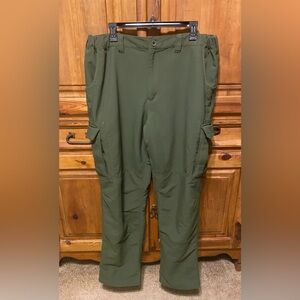 Rail Riders Men's XL Hiking Pants Army Green Lightweight Cargo Nylon Outdoors